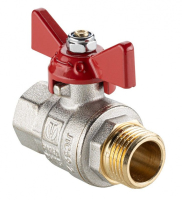 Кран шаровой VALTEC BASE-ГОСТ рукоятка бабочка в-н 1/2" VT.218S.N.04